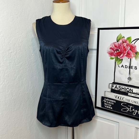 Something Navy Blue Textured Tank Size - Picture 1 of 7
